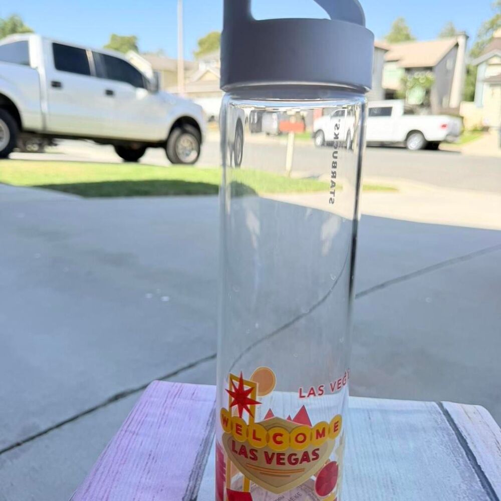 2015 STARBUCKS LAS VEGAS WATER BOTTLE - glass